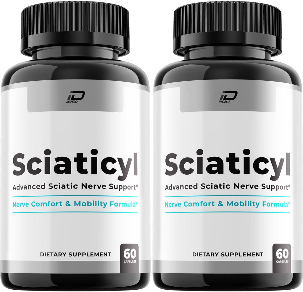 Sciaticyl Capsules – Sciaticyl Advanced Supplement Natural Blend Formula to Maintain Healthy Levels and Extra Strength (2 Pack - 120 Capsules)
