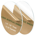 2 Pieces 1/4" Round Plexiglass Sheet, 8 Inch Diameter Clear Acrylic Circle, Round Cake Disk Acrylic Sheet, Plexiglass Table Top, Acrylic Backdrop