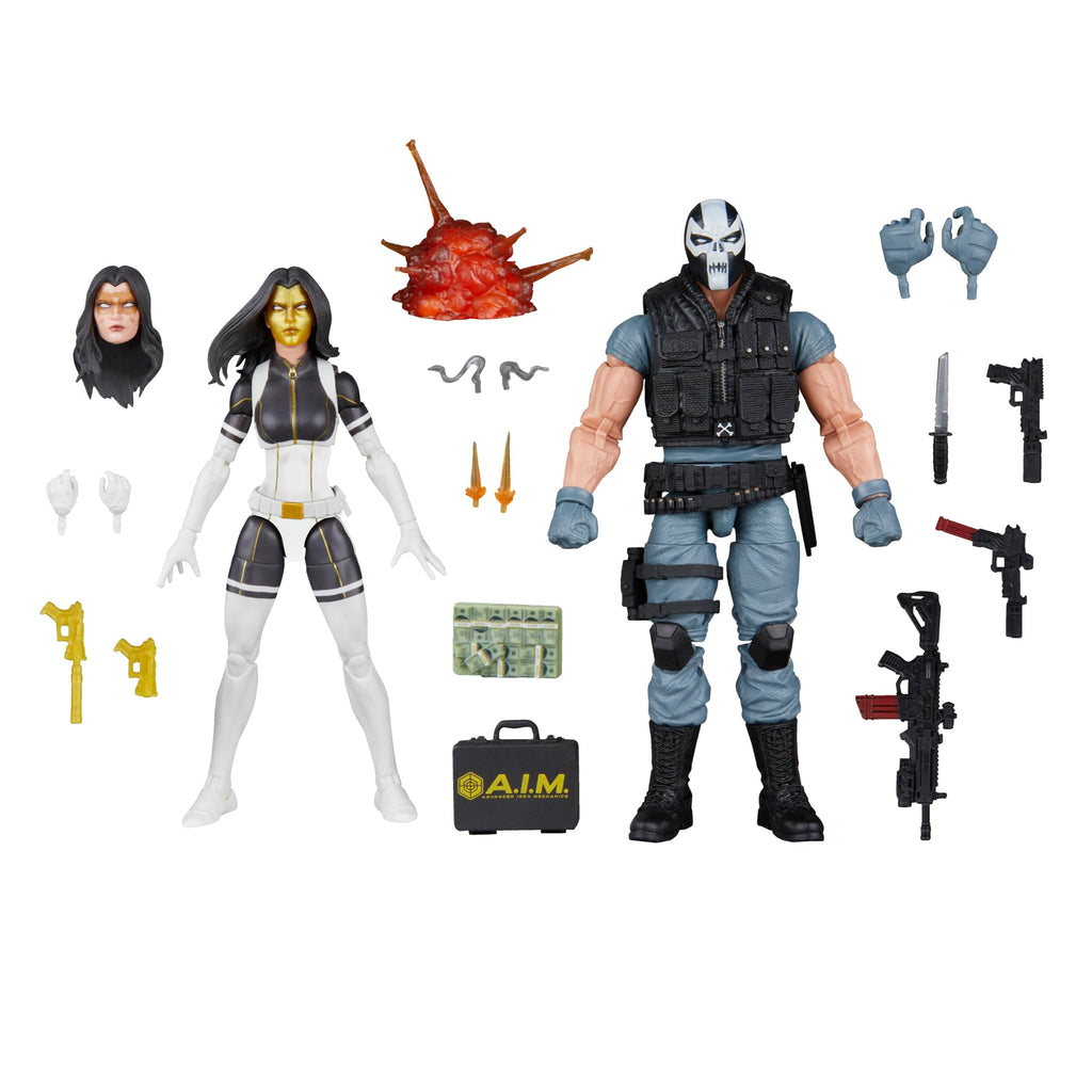 Marvel Legends Series Madame Masque & Crossbones, Marvel Super-Villains Comics Collectible 2-Pack, 6-Inch Action Figures (Amazon Exclusive)