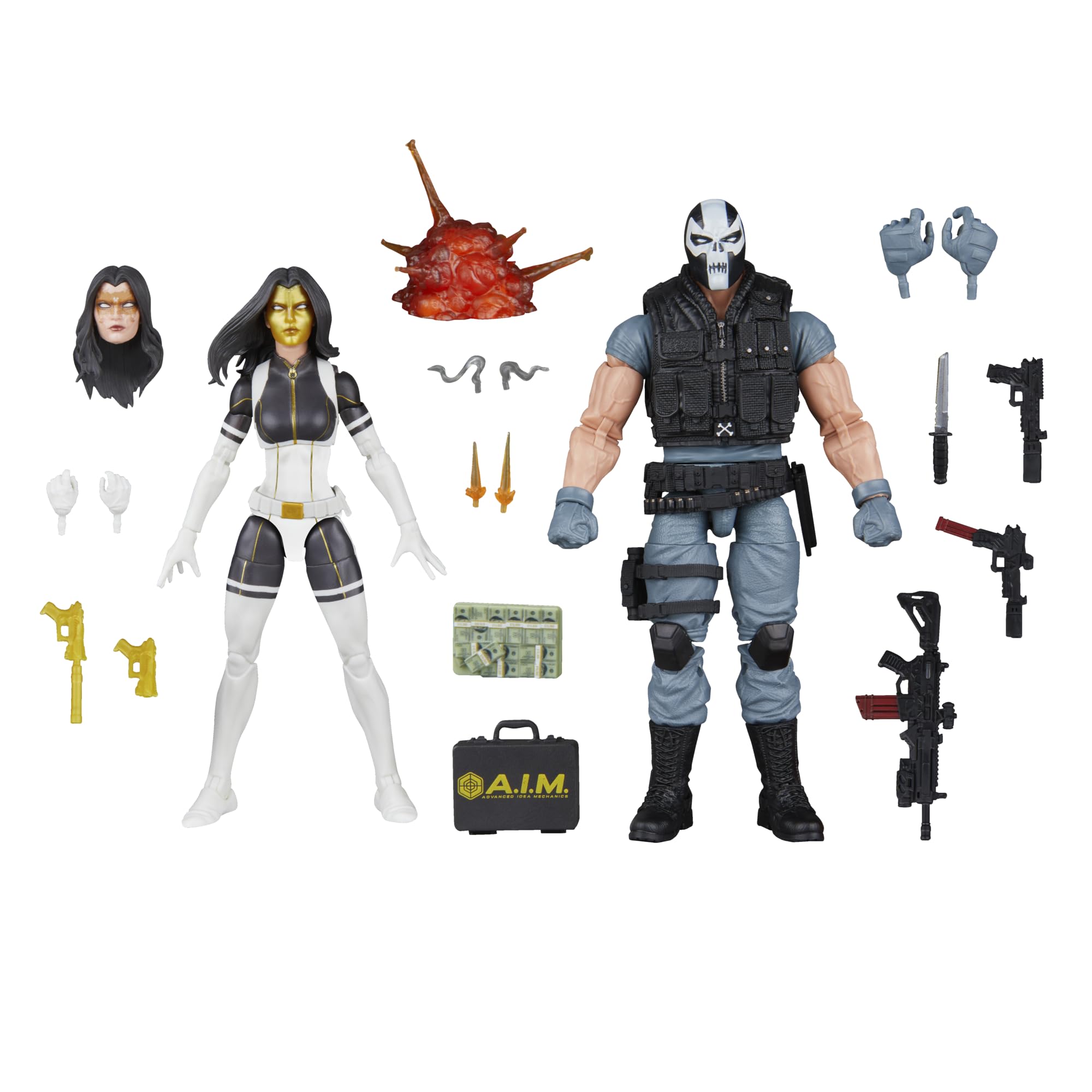 Marvel Legends Series Madame Masque & Crossbones, Marvel Super-Villains Comics Collectible 2-Pack, 6-Inch Action Figures (Amazon Exclusive)