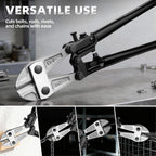 GRENPRO 24” Bolt Cutter, CRV Chrome Vanadium Steel Blade, Yellow & Black Non-Slip Handle, Professional Heavy-Duty Cutter