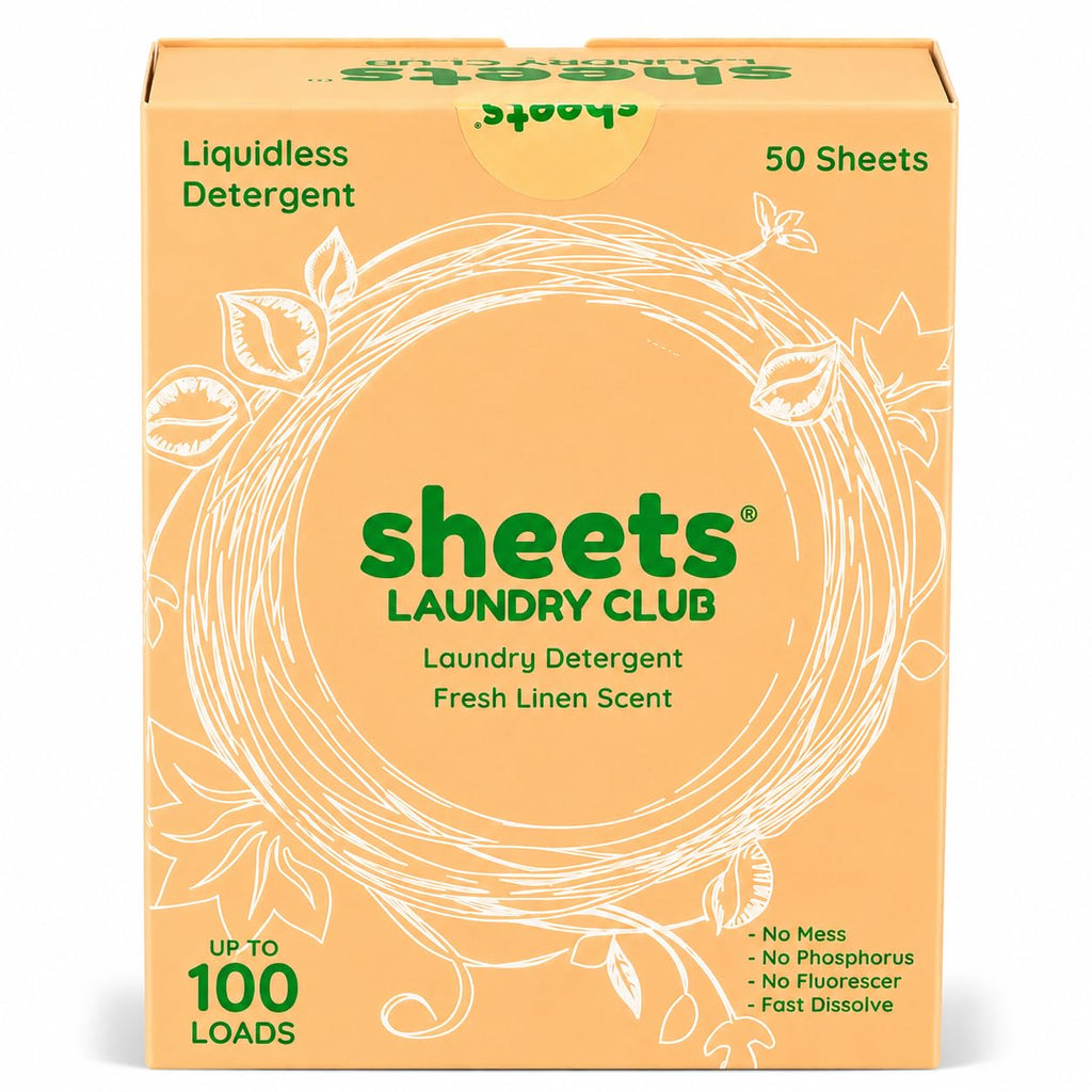 Sheets Laundry Club Detergent Sheets, Fresh Linen, up to 100 Loads