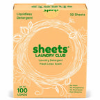 Sheets Laundry Club Detergent Sheets, Fresh Linen, up to 100 Loads