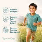 Trunova Kids Focus Attention Drink Mix | Gut + Brain Support Powder for Children Ages 4+ | Strawberry Lemonade | Vitamins, Minerals, Prebiotics & Probiotics | Non-GMO | Gluten Free | 30 Servings