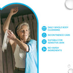 WaterWipes Sensitive Whole Body Cleansing Wipes, 99.9% Purified Water, XL Textured Wipes, Incontinence Care, Fragrance Free, 90 Count