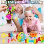Baby Rattles 0-6 Months: Baby Toys Rattles for Babies 6-12 Months Infant Toys 0-3 Months Newborn Toys Teething Toys 3-6 Months - Baby Rattle Socks Baby Gifts for Boy Girl