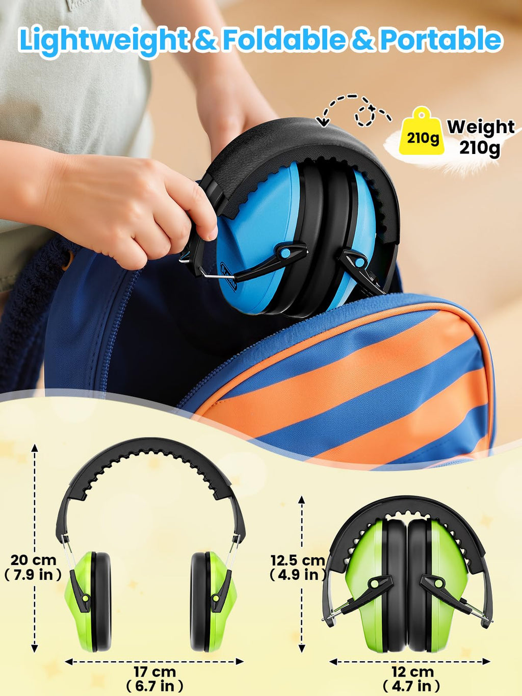Dr.meter Ear Muffs for Noise Reduction: 27.4SNR Noise Cancelling Headphones for Kids Adults, EM100 Adjustable Hearing Protection Earmuffs for Monster Jam, Autism Sensory, Concerts, Fireworks- 3PACK