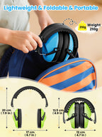 Dr.meter Ear Muffs for Noise Reduction: 27.4SNR Noise Cancelling Headphones for Kids Adults, EM100 Adjustable Hearing Protection Earmuffs for Monster Jam, Autism Sensory, Concerts, Fireworks- 3PACK