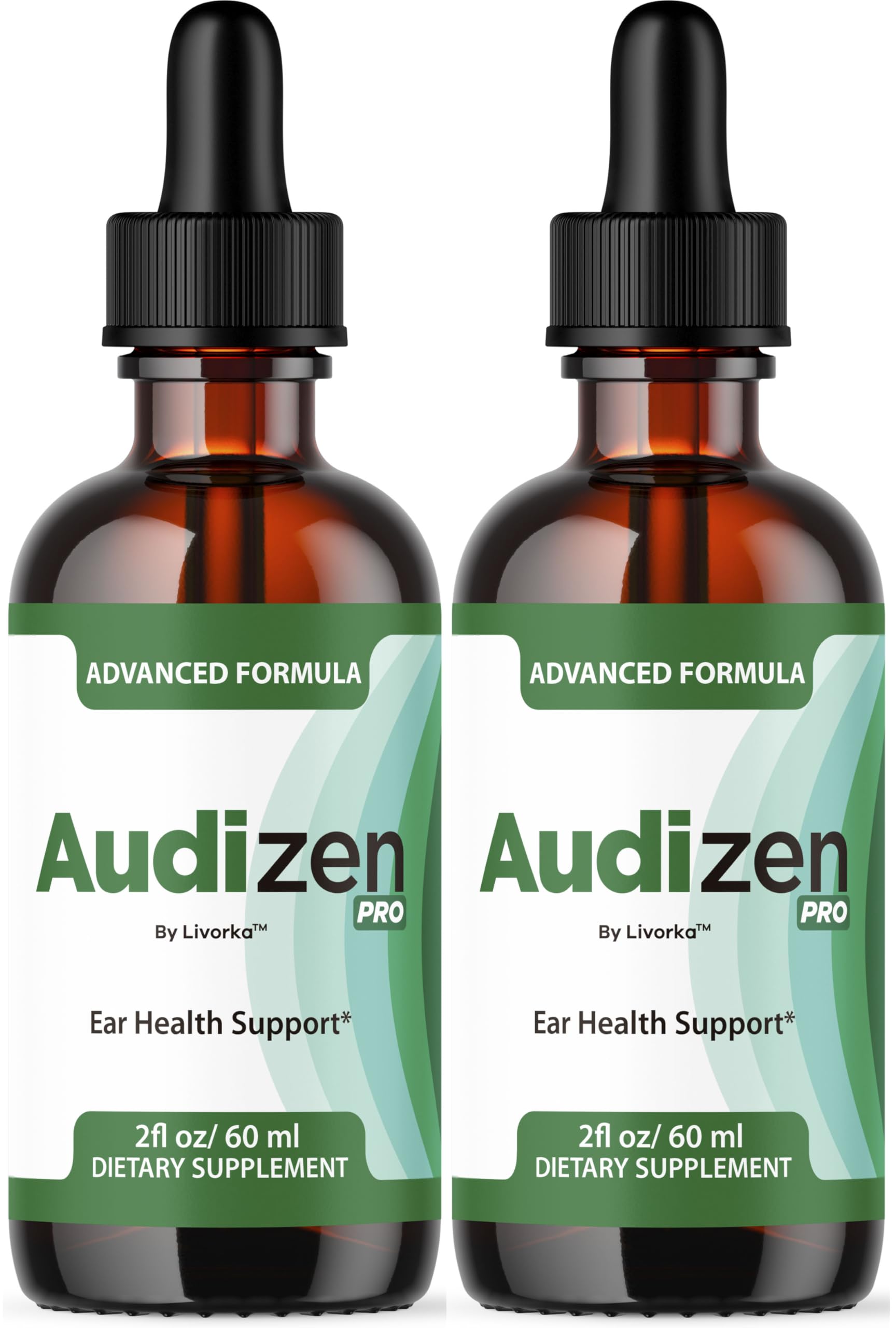 (2 Pack) Audizen Pro - Original Audizen Pro Drops for Healthy Ringing Ear, Support Oral Supplement Drop All Natural Clean Liquid Formula Auditory Wellness and Inner Ear Balance, 2 Bottles for 2 Months