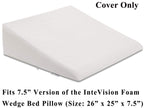 InteVision 400 Thread Count, 100% Egyptian Cotton Pillowcase. Designed to Fit The 7.5" Version of The Foam Wedge Bed Pillow (26" x 25" x 7.5")