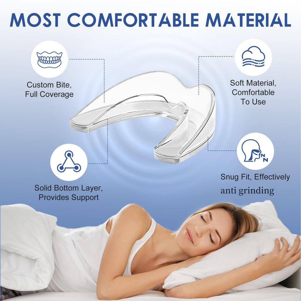 OHALEEP Anti Grinding Guard for Clenching Teeth at Night, Teeth Grinding Mouthguards for Sleeping, Mouth Guard for Grinding Teeth at Night, Night Guards for Teeth Grinding for Adults