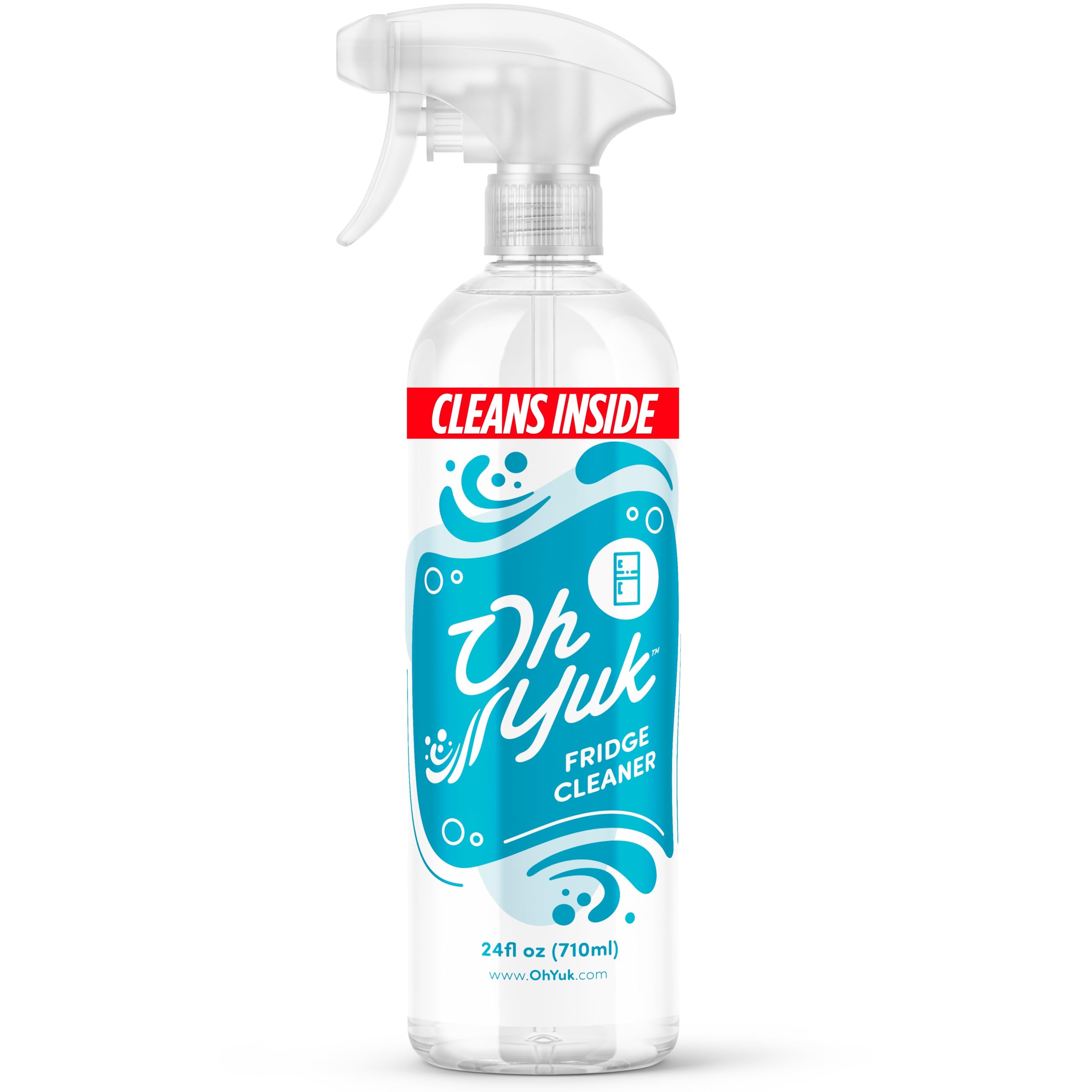 Oh Yuk Fridge Cleaner – Cleans Inside Refrigerator for Spotless, Food-Contact Safe Surfaces | Biodegradable, Vegan, Cruelty-Free | Effortlessly Lifts Sticky Messes & Dried-On Food | Spray Bottle