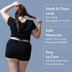 Goat Union Overnight Period Shorts for Women - 2" Absorbent Sleep Period Boyshorts Heavy Flow