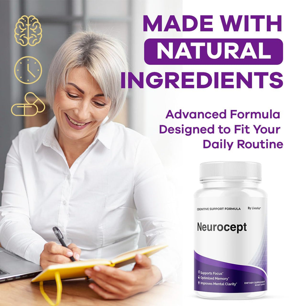 (5 Pack) Neurocept Brain Supplement Capsules - Official Neuro cept Brain & Memory Focus Support Advanced Formula, Neurocept Pills Daily Support for Overall Health & Wellness, 300 Capsules for 5 Months