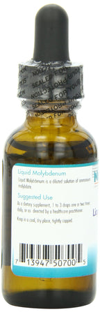 NutriCology Liquid Molybdenum - Trace Mineral Drops - 25 mcg Molybdenum Per Drop - Sulfur & Metabolism Support - Hypoallergenic - 200 Servings - 1 fl oz
