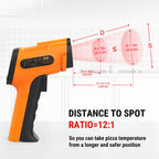 TempPro TP30 Infrared Thermometer Gun, Laser Thermometer for Cooking, Pizza Oven, Griddle, Engine, HVAC, Temperature Gun with Adjustable Emissivity & Max Measure -58°F ~1022°F (Previously ThermoPro)