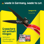 BERGER Grass Shears – Lawn Edging Clippers with Self-Sharpening Anti-Stick Blades, Forged Steel Construction, Ambidextrous Design, Ring Clasp for Hanging Storage – 2200