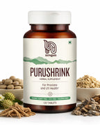 Nirogam Purushrink - BPH Prostate Supplement for Men, Supports Better Sleep & Urinary Health - Natural Ayurvedic Herbal Supplement 120 Tablets - Vegan, Dairy Free, Gluten Free