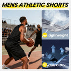 BALENNZ Mens Athletic Shorts with Pockets Quick Dry Workout Shorts Men5BL
