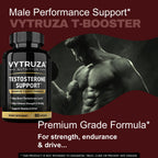 VYTRUZA Testosterone Supplement for Men - Advanced T-Boost Formula for Energy, Strength, Stamina* - Natural Testosterone Booster for Men Muscle Growth Support* - 90 Capsules