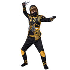 Spooktacular Creations Golden Ninja Costume Set, Ninja Jumpsuit with Foam Accessories for Kids, Toddler Halloween Outfit for Ideas Cosplay Party (Medium, 8-10 yrs)