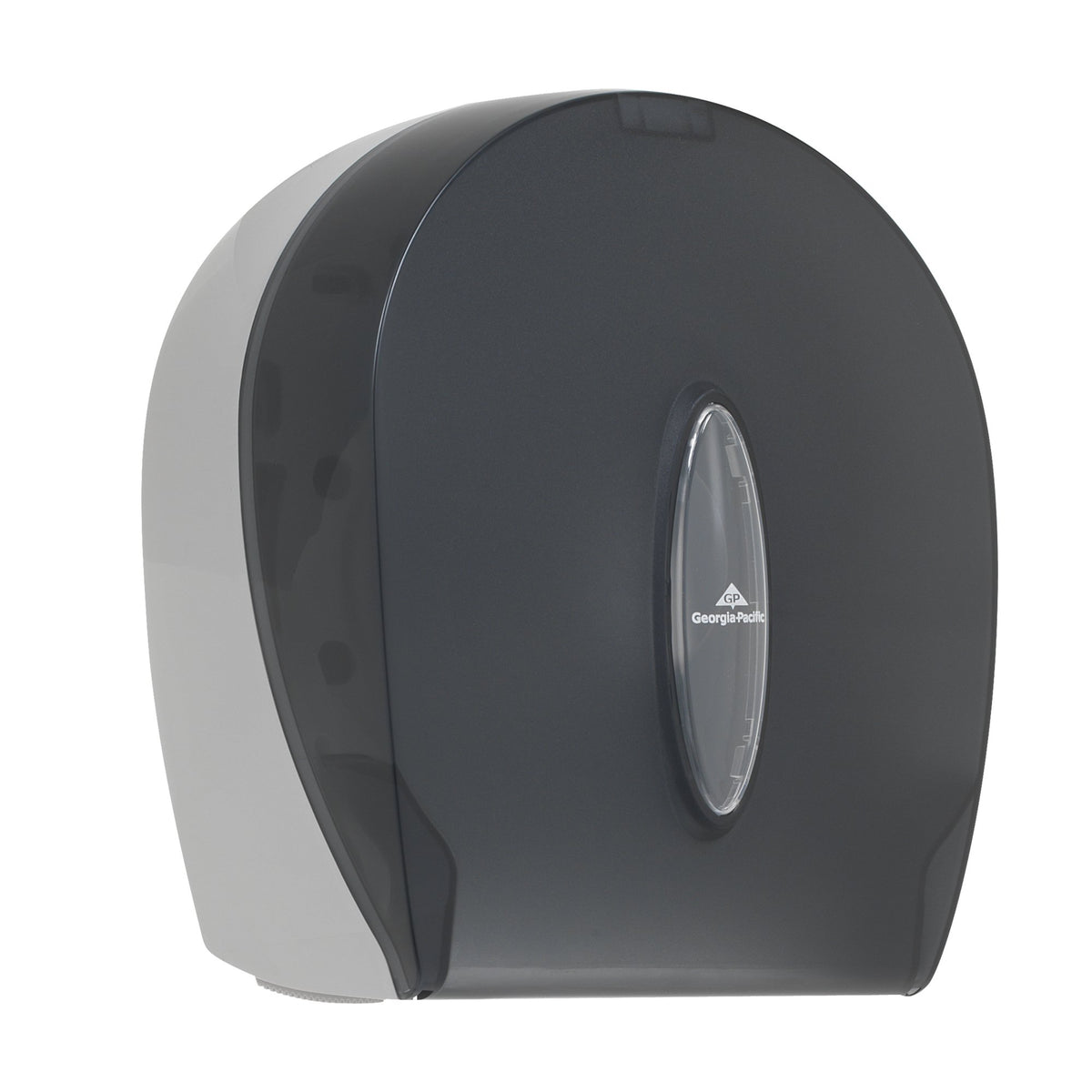 Georgia-Pacific Single-Roll Jumbo Toilet Paper Dispenser by GP PRO (Georgia-Pacific), Translucent Smoke, 59009, 10.610" W x 5.390" D x 11.290" H