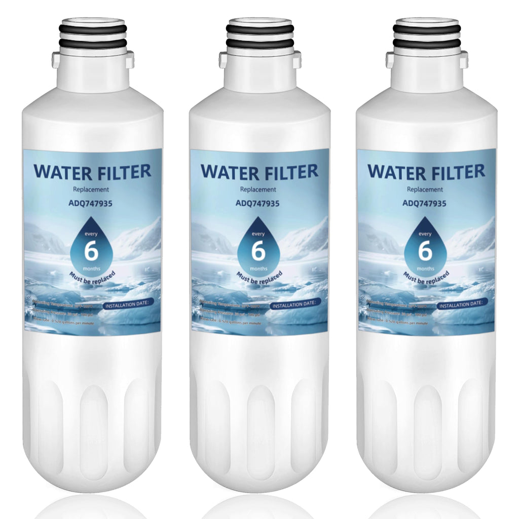 LT1000P ADQ747935 Water Filter 6-Month Replacement for LG LT1000P/PC/PCS ThinQ Water Filter AGF80300704,LRFS28XBS,LRFLC2706S,LRMXS2806S,LMXS28626S,LFXS26973S,LFXC22526S,3 Combo Set