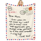 Menghao Mom Birthday Gifts, Dear Mom Blanket Mothers Day Gifts, 60" x 50"