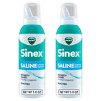 Vicks Sinex SALINE Nasal Spray, Drug Free Ultra Fine Mist, Clear Everyday Sinus Congestion Fast, Clear Mucus from a Cold or Allergy, Daily Use 5.0 fl oz x 2