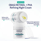Obagi Medical Retinol + PHA Refining Night Cream - Clinically Proven, Dual-Action, Overnight Anti-Aging Face Cream for Smoother, Renewed Skin & a More Even-Looking Complexion - 1.7 Oz
