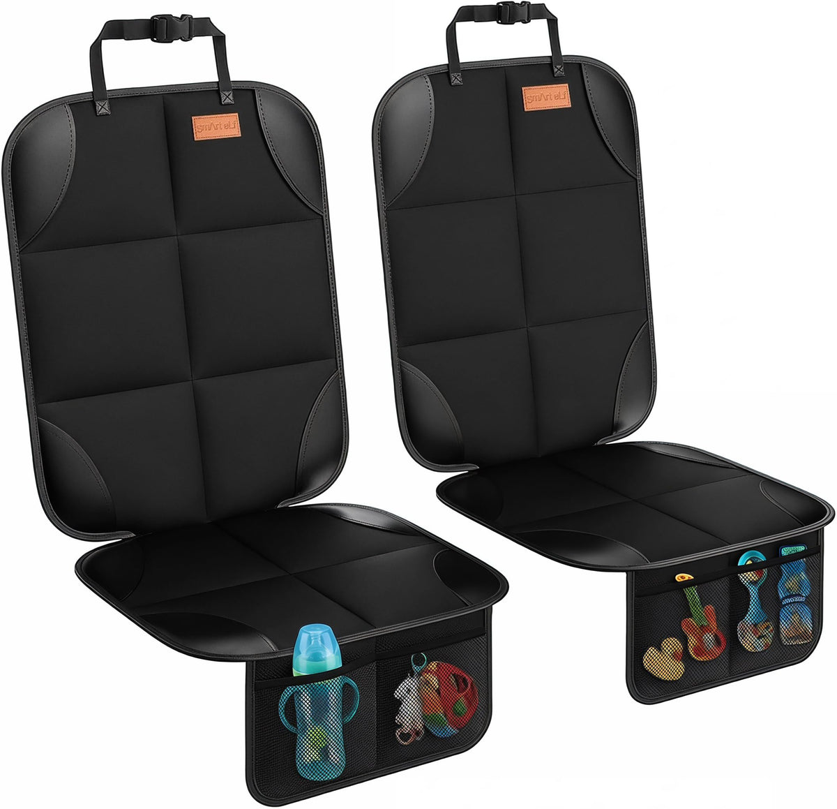 SMART ELF Car Seat Protector, Thickest Padding and Non-Slip Backing 2Pack