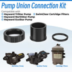 Sconva SPX3200UNKIT Pump Union Connection Kit Compatible with Hayward Tristar, Northstar, EcoStar Pumps, SwimClear Cartridge Filter & Universal H-Series Low Nox Heater (2 Pack)