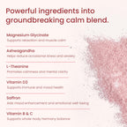CalmRest Calm Magnesium Powder Calming Drink Mix Cortisol Supplement for Women with Ashwagandha, Saffron, L Theanine, Vitamin D3-Stress Relief & Relaxation Support, No Sugar, 30Ct, Raspberry Lemonade