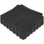 ToLanbbt Modular Interlocking Cushion 12P 11.8" x 11.8" Interlocking Rubber Floor Drain Holes Non-Slip Splicing Drainage Mats for Deck, Shower, Kitchen, Drain Pool, Sauna Bath (Dark Blue, Diagonal)