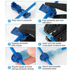 TICONN T Tap Wire Connectors, T Wire Quick Splice Connector, T Connectors for Wiring with Storage Case (120 Pcs)