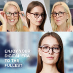 EFE Reading Glasses Readers for Women Ladies 2.0 Lightweight Full Frame Spring Hinge Eyeglasses 5 Pack (Mix Color, 2.00)