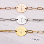 Medical Alert ID Bracelet for Women, Gold Silver Rose Paperclip Adjustable