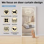 Reinforced Cat Screen Door, Zipper Mesh Screen Door Fits 38''x 82'', Cat Resistant - For Living Room, Bedroom, Kitchen