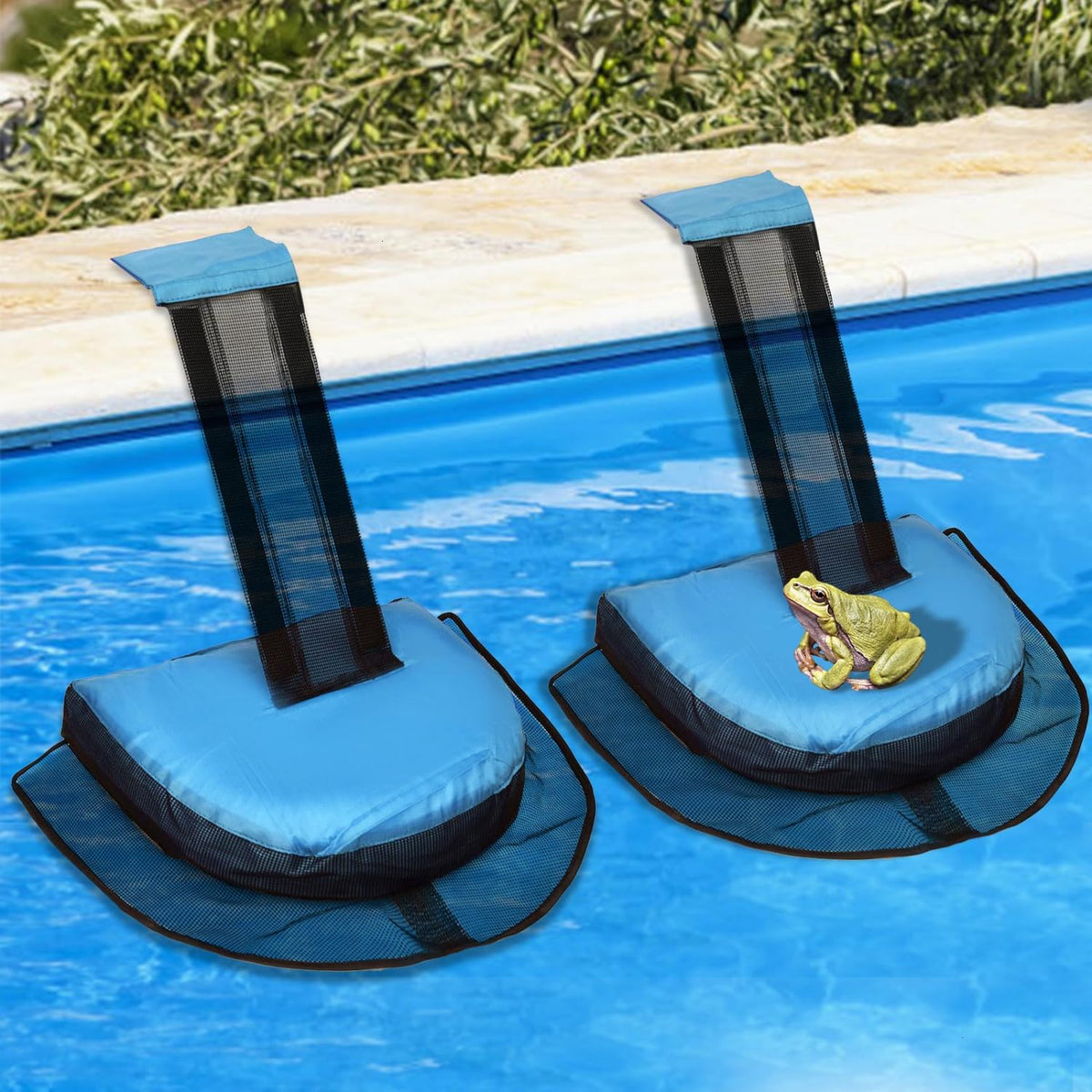 Frog Rescue Devices Monrocco 2 Pcs Pool Animal Saving Escape Ramp, Frog Saver for Swimming ...