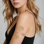 17KM 9PCS Gold Arm Cuff Bracelets for Women, Boho Statement Gold Upper Arm Bangle Band Armlet, Open Adjustable Cuff Bracelet set Stackable Jewelry