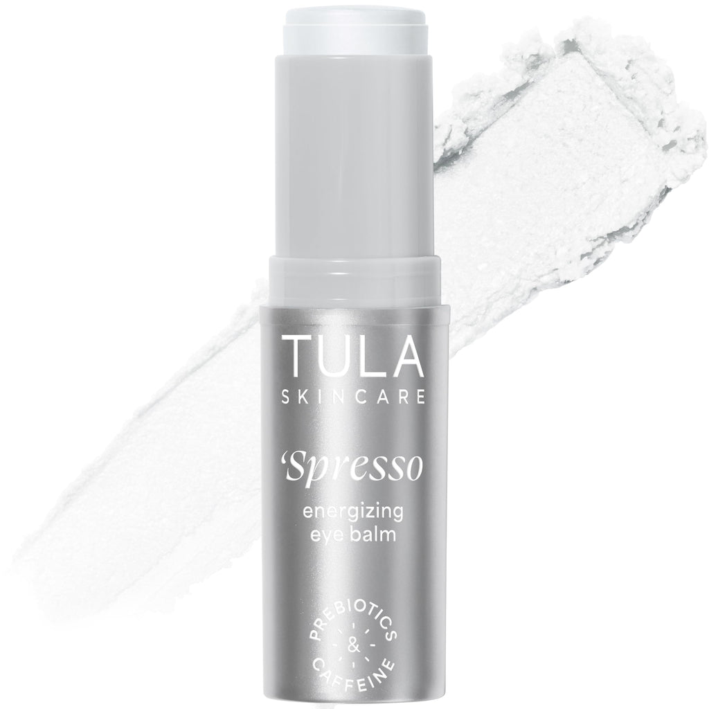 TULA Skin Care ‘Spresso Energizing Eye Balm, Iced - Energizing & Hydrating Caffeine Under Eye Treatment for Dark Circles, Portable and Perfect to Use On-the-go, 0.35 oz.