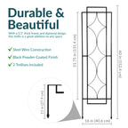 Sunnydaze 60" Black Metal Garden Trellis for Climbing Plants, 2-Pack