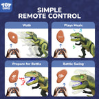 STEAM Life RC Walking T-Rex Dinosaur Toy, Lights and Roar, Kids 3-8