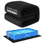 12x24ft Rectangle Pool Liner Pad for Above Ground Pools,300G/M² Thicker Pool Liner Pad, Durable Density Puncture Resistant Mat,Effortless to Install, Pools Bottom Liner Protector, Extend Liner Life