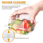 Zezzxu Disposable Square Slice Cake Containers with Hinged Lids, 200 Pack