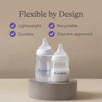 Lansinoh Anti-Colic Baby Bottles, 8 Ounce, 3 Count