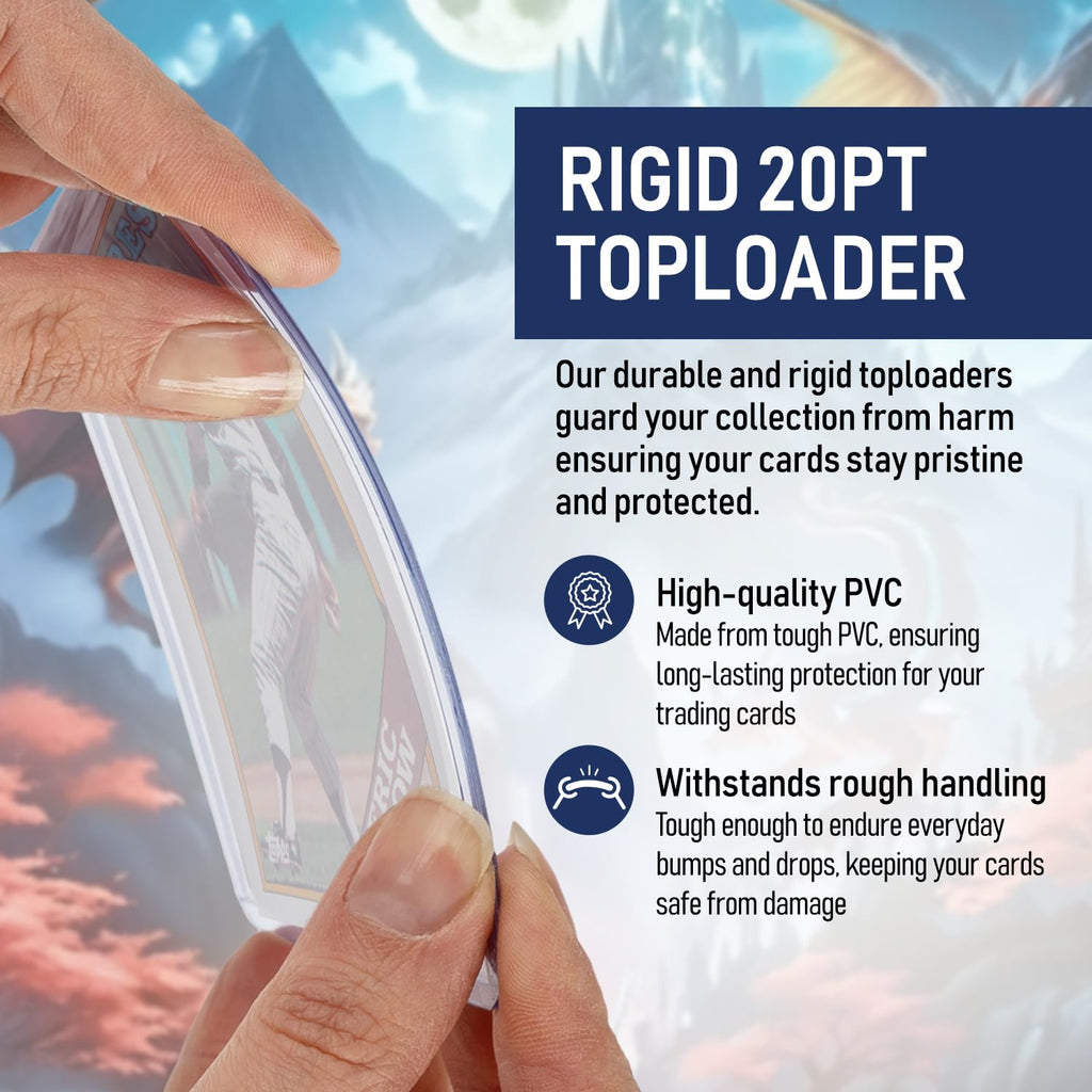 Regular 3x4 Rigid Top Loaders for Cards & Card Sleeves | Ultra Trading, Baseball, Sports & Hard Plastic Protectors, MTG Toploaders Case Bulk, Football Sleeve Holders, TCG Collectible Protectors.