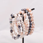 White Cultured Freshwater Pearls Bracelet for Women, 7.0 Inches