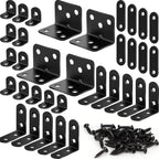 34 Pack L Bracket Corner Brace Kit, 4 Sizes Stainless Steel Corner Bracket