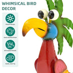 Ultym 19.7" Metal Tiki Decor, Outdoor Garden Art Bird Statues